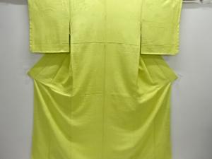 未使用品　雲取りに古典柄織出し色無地着物